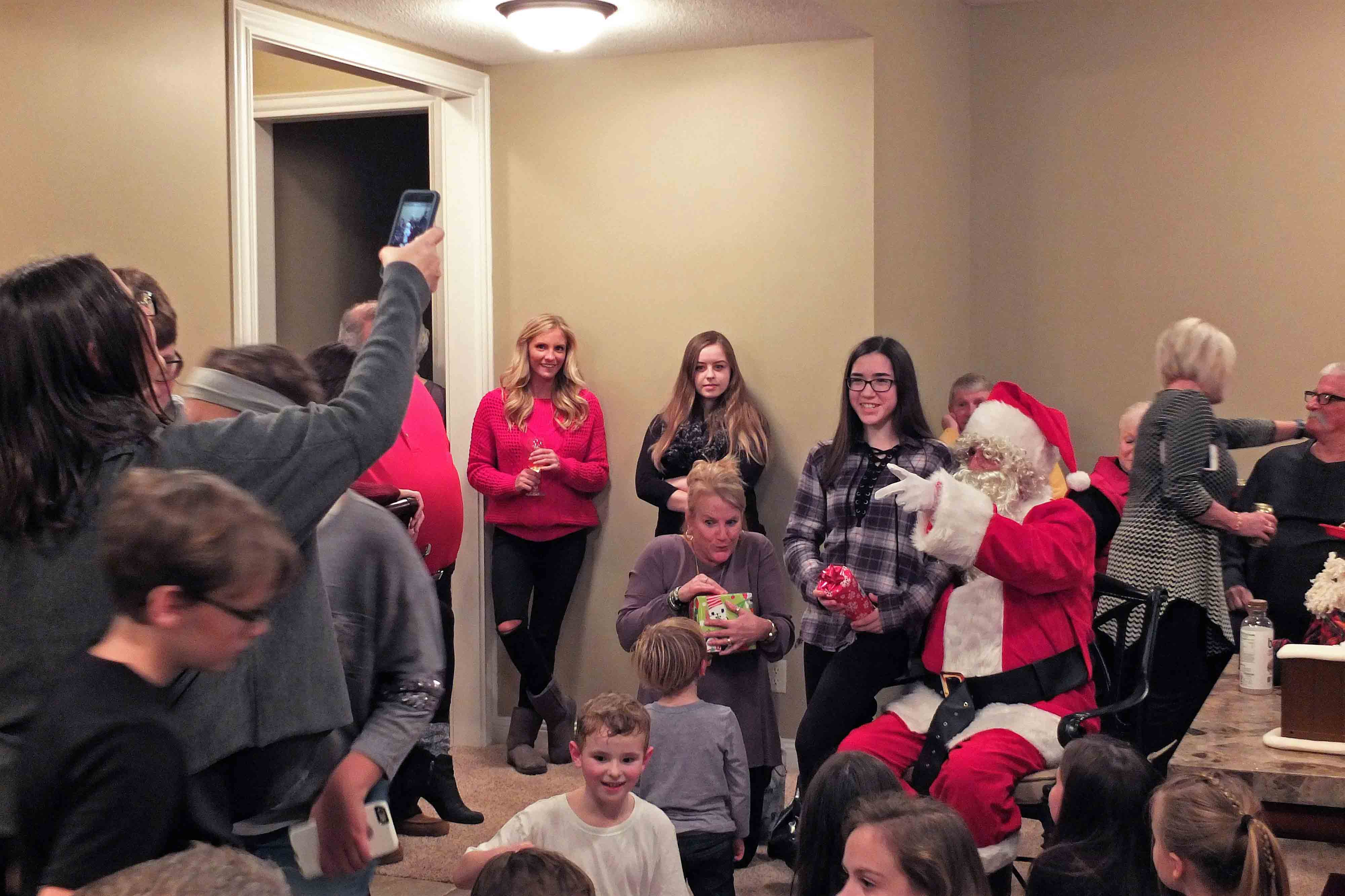 Family Christmas Party - Kids with Santa